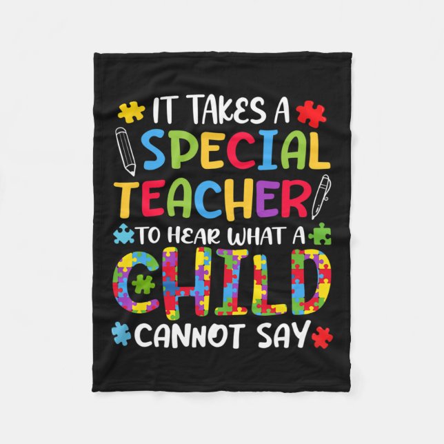 Couverture Polaire Enseignant Spécial Pour Entendre La Sensibilisatio (Devant)