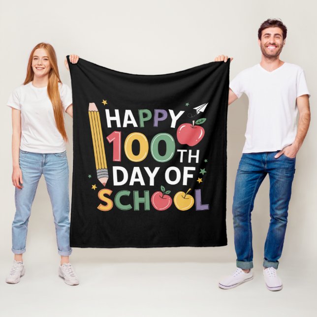 Couverture Polaire Enseignants du 100e jour d'école Joyeux 100 jours (En situation)