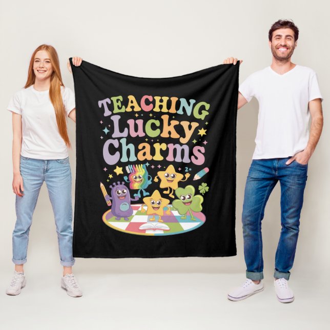 Couverture Polaire Enseignement Lucky Charms Enseignant St Patricks D (En situation)
