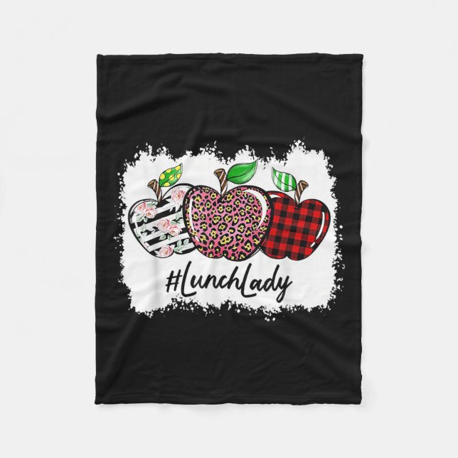 Couverture Polaire Enseigner Amour Insre Dame Déjeuner Léopard Rouge  (Devant)