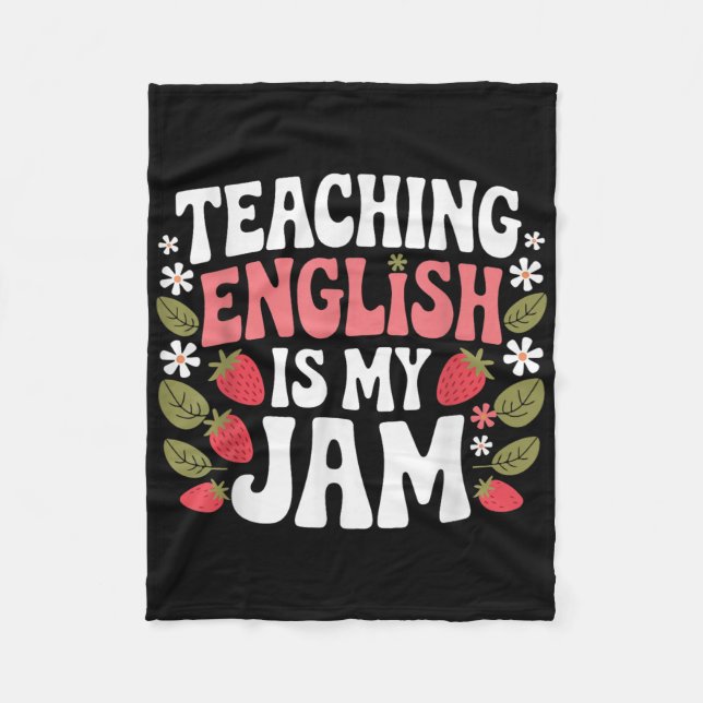 Couverture Polaire Enseigner L'Anglais Est Mon Professeur De Jam De R (Devant)