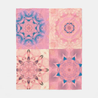 Couverture Polaire Ensemble de fractales pastel abstraites avec kaléi