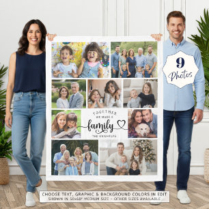 Couverture Polaire Ensemble, Nous Fabriquons Un Coeur Photo Famille 9