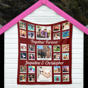 Couverture Polaire Ensemble pour toujours Collage photo