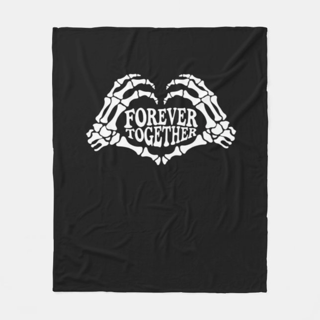 Couverture Polaire Ensemble Un Coeur Fait De Squelette Mains Classiqu (Devant)