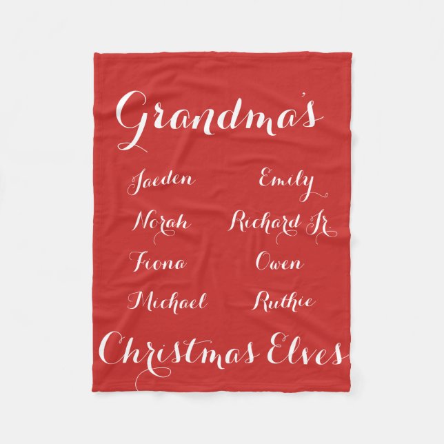 Couverture Polaire Entièrement elfes de Noël de Grandkids de (Devant)