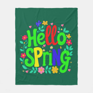 Couverture Polaire Entourez-vous du Printemps – “Bonjour Printemps”