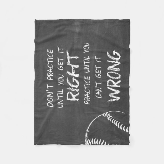 Couverture Polaire Entraînement de Baseball Motivationnel (Devant)