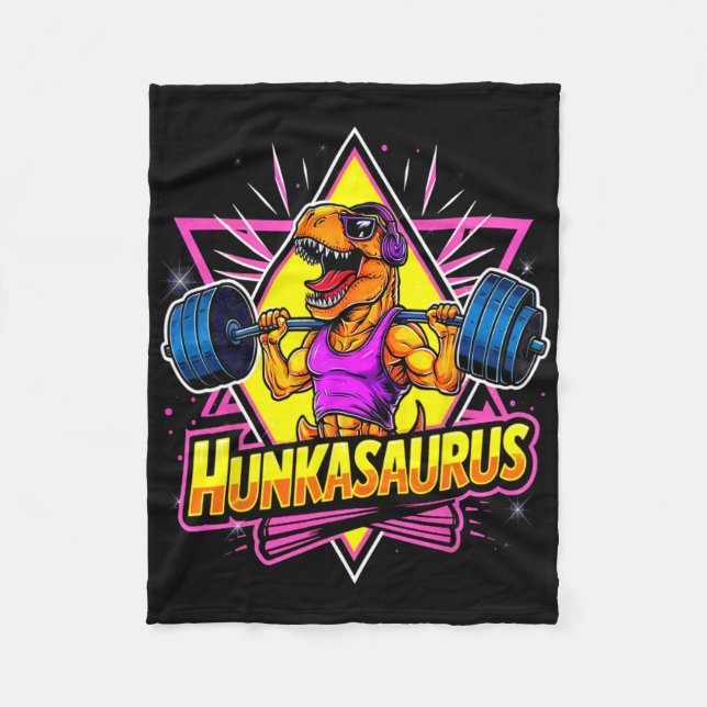 Couverture Polaire Entraînement de gym Hunkasaurus T-rex Powerlifting (Devant)