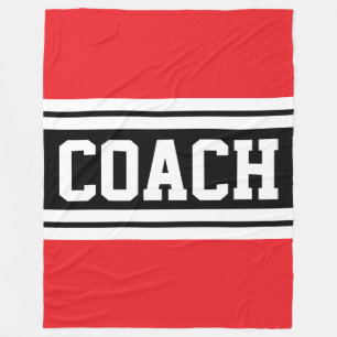 Couverture Polaire ENTRAÎNEMENT Fun Bright Red Black White Racing Str
