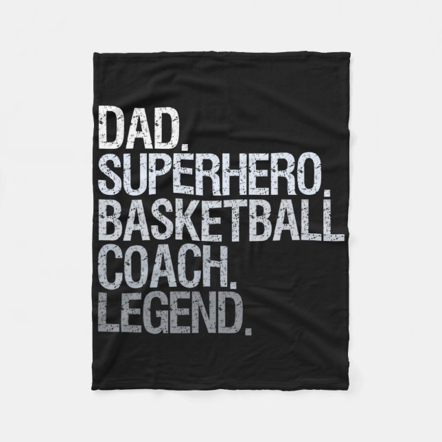 Couverture Polaire Entraîneur de basket papa 1 (Devant)
