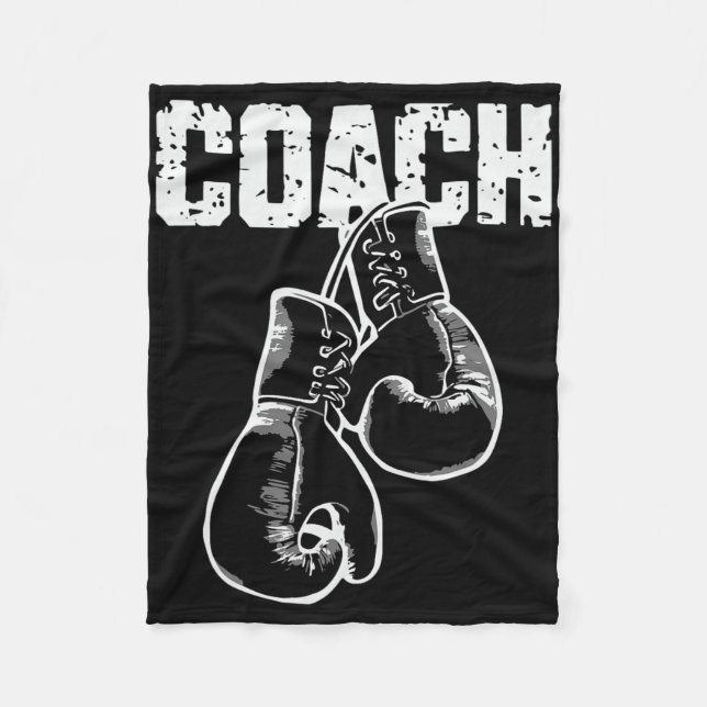 Couverture Polaire Entraîneur de boxe Kickboxing Gants de boxe rétro  (Devant)