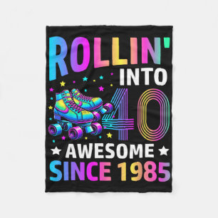 Couverture Polaire Entrer dans les 40 ans patine 40e anniversaire Gif