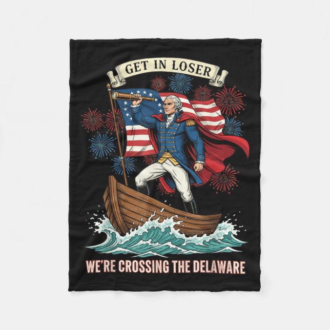 Couverture Polaire Entrez En Traversant Le Delaware Drôle 4 Juillet (Devant)