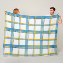 Épaisse Étoffe à Carreaux Jaune Bleu Clair Esthéti