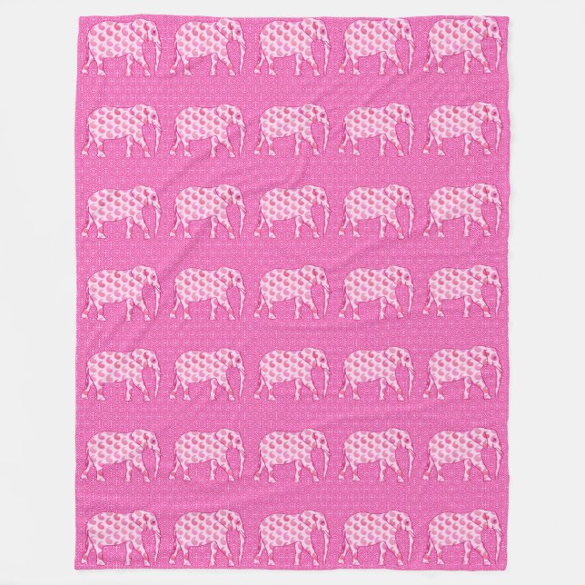 Couverture Polaire Ephène de mer - rose glacé et fuchsia (Devant)