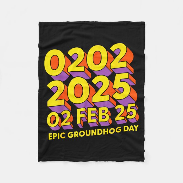 Couverture Polaire Epic Groundhog Day February 2 2025 Men Women Retro (Devant)