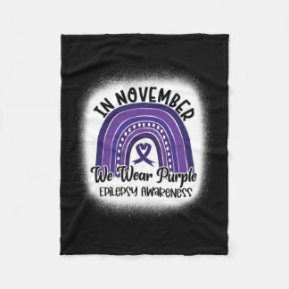 Couverture Polaire Epilepsie Sensibilisation Bleu Arc-en-ciel Violet