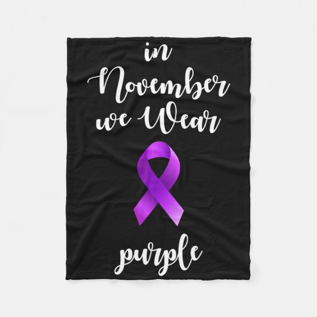 Couverture Polaire Epilepsy Awareness Month In November We Wear Purpl (Devant)
