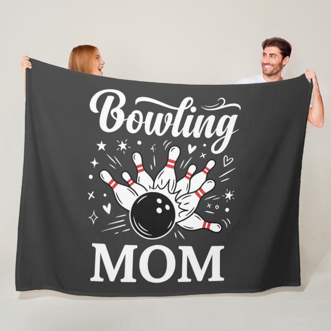 Couverture Polaire Épingles de cœur de maman de bowling Ligue drôle F (En situation)
