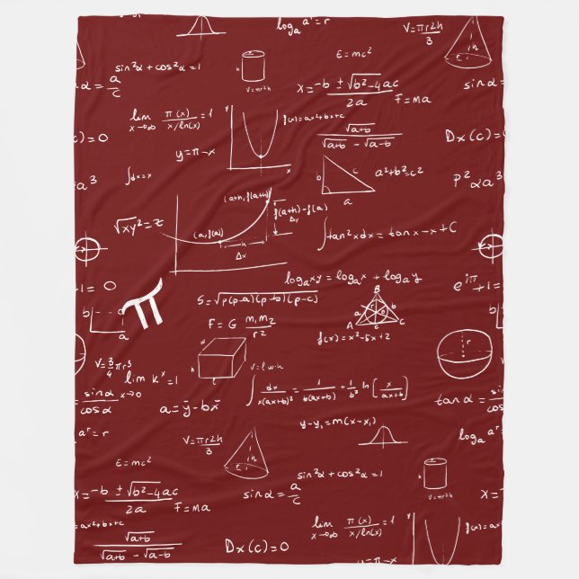 Couverture Polaire Équations Mathématiques Formules Algèbre Marron (Devant)