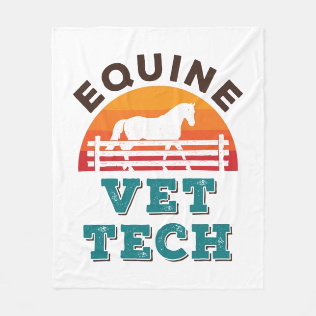 Couverture Polaire Equine Vet Tech Horse Technicien Vétérinaire (Devant)
