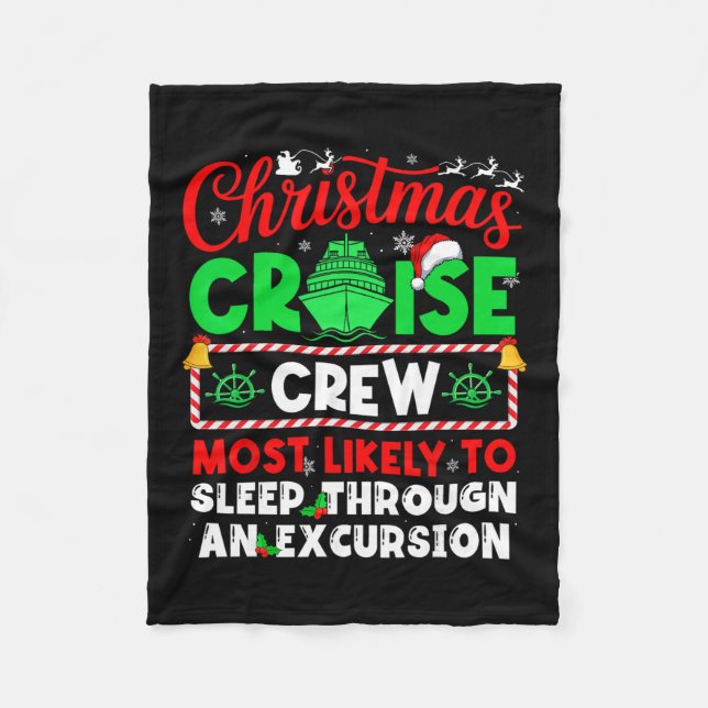 Couverture Polaire Équipage de croisière de Noël dort le plus probabl (Devant)