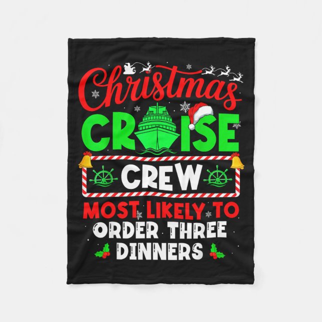 Couverture Polaire Équipage de croisière de Noël le plus susceptible  (Devant)