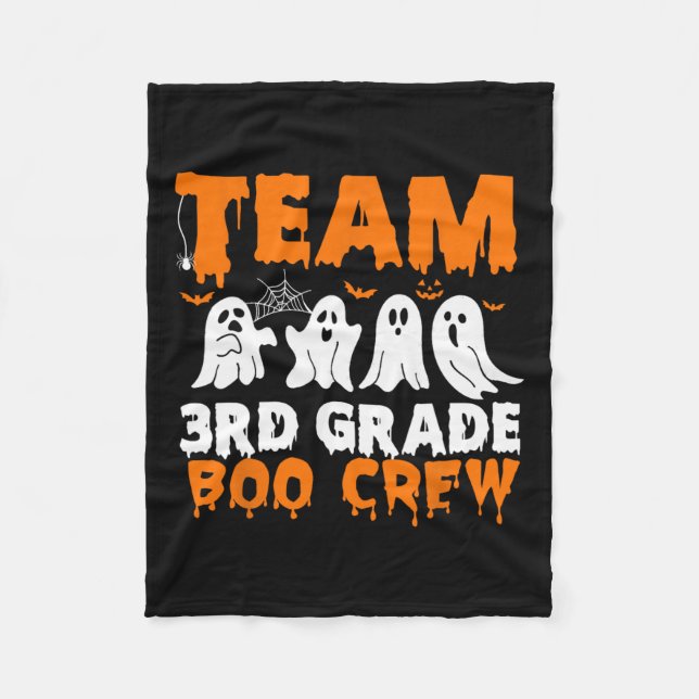 Couverture Polaire Équipe 3e année Boo Crew Halloween Ghost (Devant)