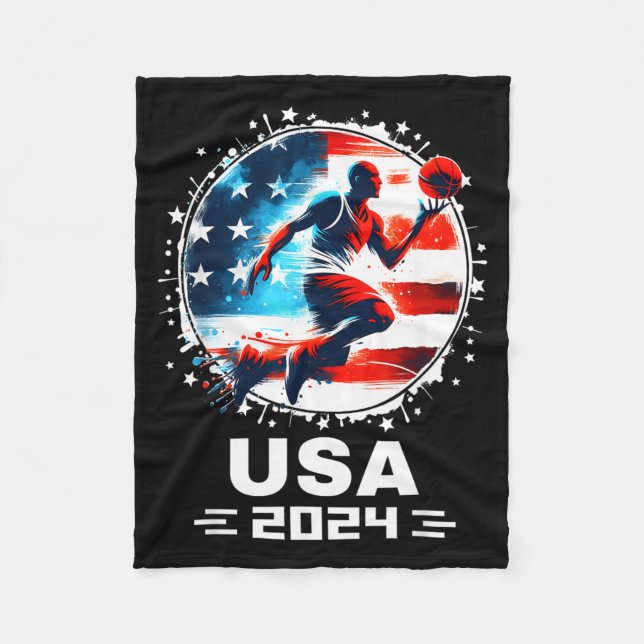 Couverture Polaire Équipe Basball Usa Flying Bisonrel 2024 Basball Us (Devant)