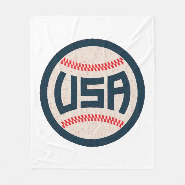 Couverture Polaire Équipe de baseball USA (Devant)