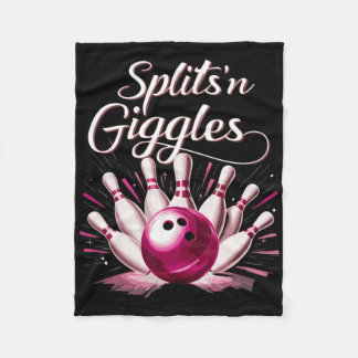 Couverture Polaire Équipe de bowling Funny Splits n Giggles Jolies qu