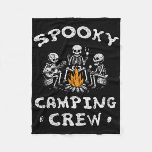 Couverture Polaire Équipe de camping éffrayante Halloween Camping Ske