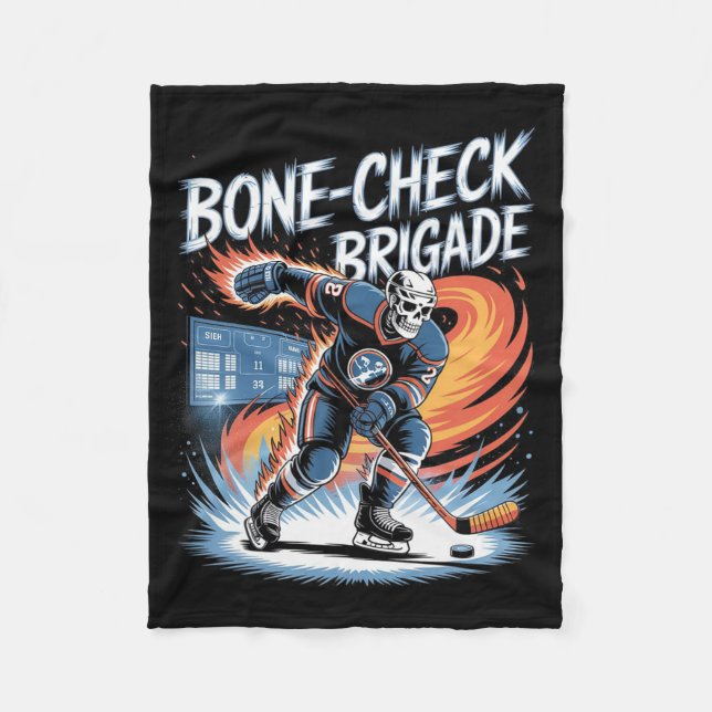 Couverture Polaire Équipe de crâne de hockey sur glace Vérification d (Devant)