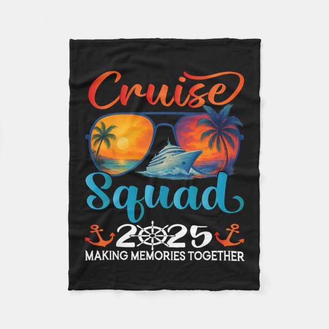 Couverture Polaire Équipe de croisière 2025 Amis Famille Vacances Cor (Devant)