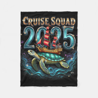 Couverture Polaire Équipe de croisière 2025 Famille assortie Tortue É