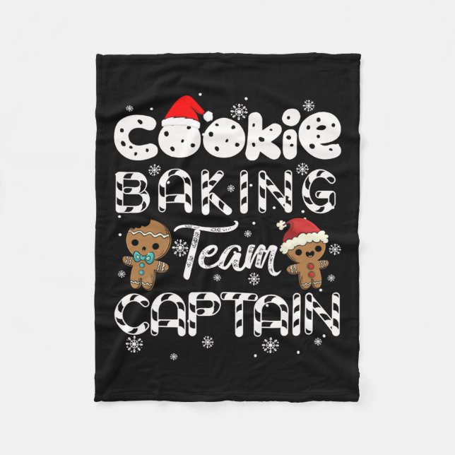 Couverture Polaire Équipe de cuisson des biscuits Capitaine Gingerbre (Devant)