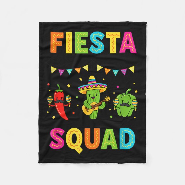 Couverture Polaire Équipe de fiesta cactus mignon piment poivron enfa (Devant)