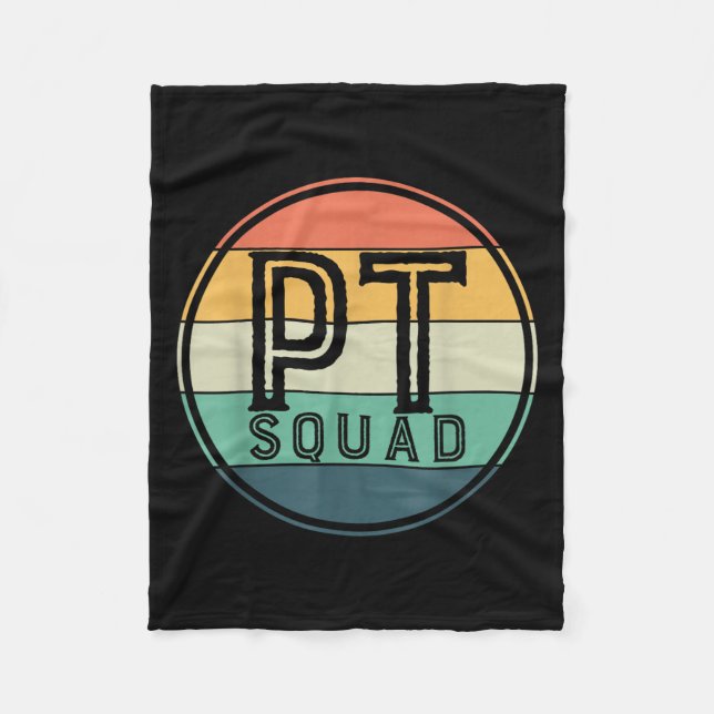 Couverture Polaire Équipe de kinésithérapie rétro Pt Squad  (Devant)