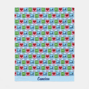 Couverture Polaire Équipe de natation de coutume de natation d'amour