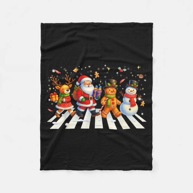 Couverture Polaire Équipe de Noël drôle Santa Gingerbread Noël Hommes (Devant)