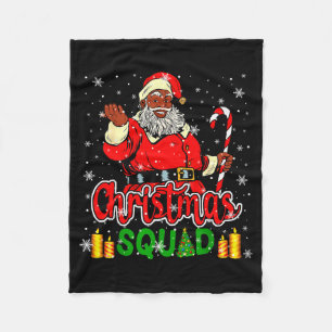 Couverture Polaire Équipe de Noël Santa Afro Homme Fier Africain Noir