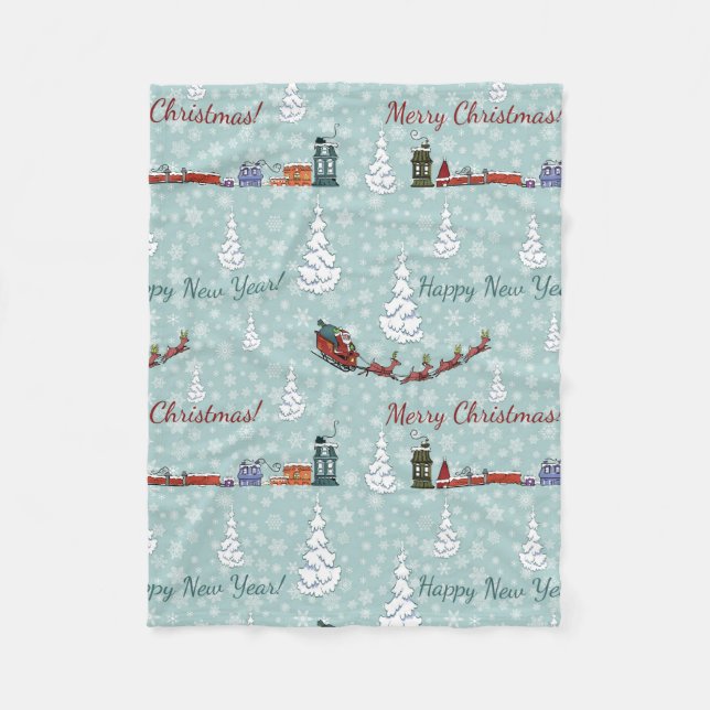 Couverture Polaire Équipe de père Noël (Devant)