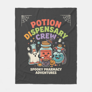 Couverture Polaire Équipe de potion de pharmacie Halloween