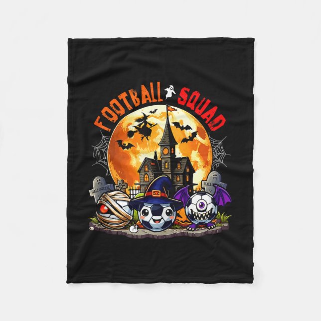 Couverture Polaire Équipe de soccer Halloween trois équipements d'hor (Devant)