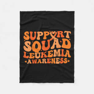 Couverture Polaire Équipe de soutien Orange Ruban Leucémie Cancer du