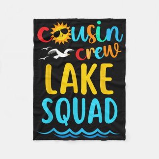 Couverture Polaire Équipe du lac Cousin 2024 Famille de vacances d'ét