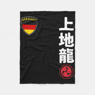 Couverture Polaire Équipe Karate Uechi Ryu Allemand Drapeau Martial J