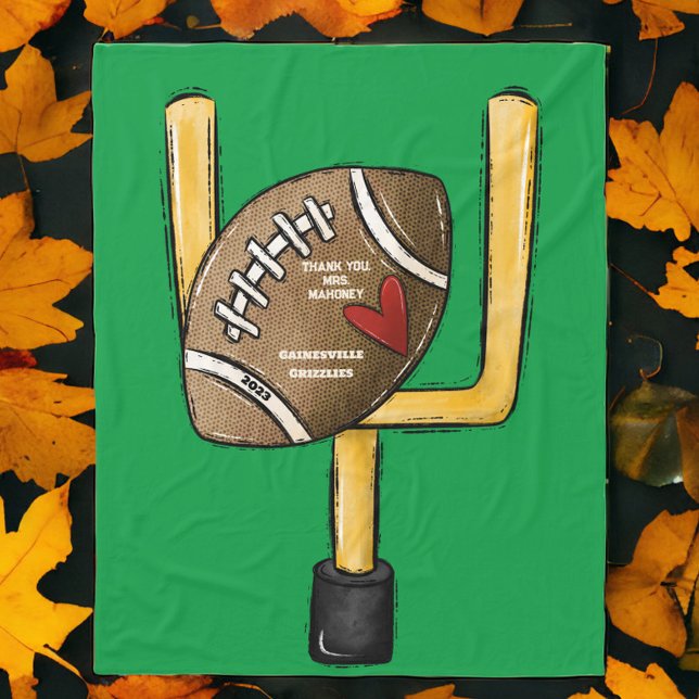 Couverture Polaire Équipe Maman mignonne cadeau de football personnal (Créateur téléchargé)