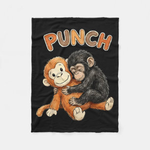 Couverture Polaire Équipe punch - bébé singe punch
